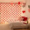 Hanging Valentine's Day Party Backdrop Foldable Streamers Curtains  Valentines Day