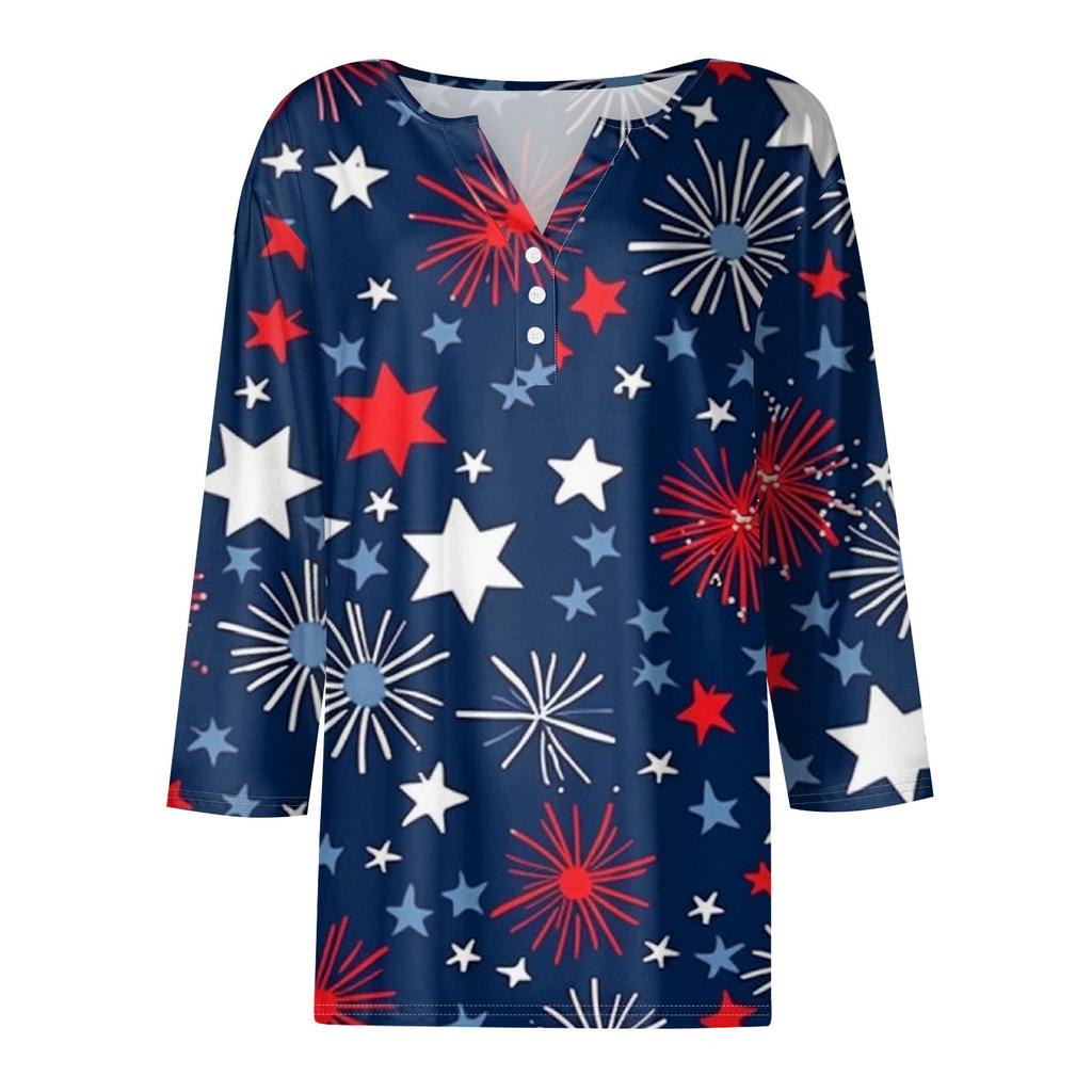 Женская футболка с короткими рукавами и принтом «День независимости»