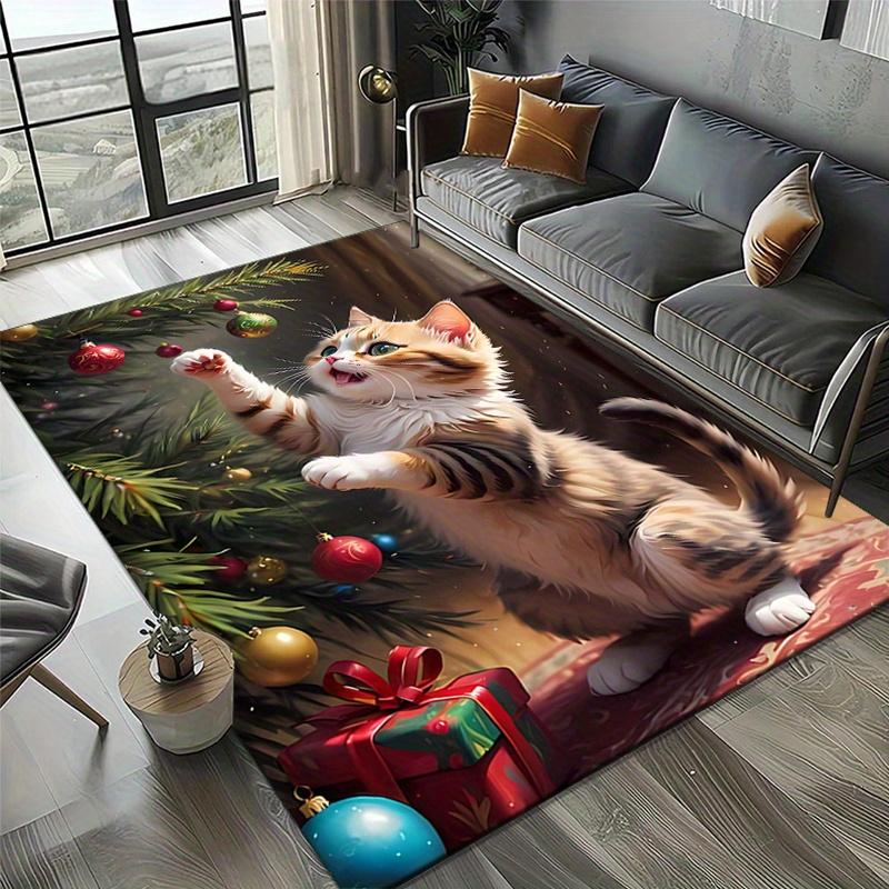 Хрустальный велюр Рождественский декор Xmas Напечатанный ковер для спальни гостиной домашний декор Коврики Коврик Нескользящий коврик Ковер для прикроватной зоны