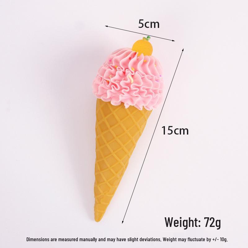 Wavy Ice Cream Cone Model - Fake Dessert Shop Decoration Prop, DIY Handmade Toy.