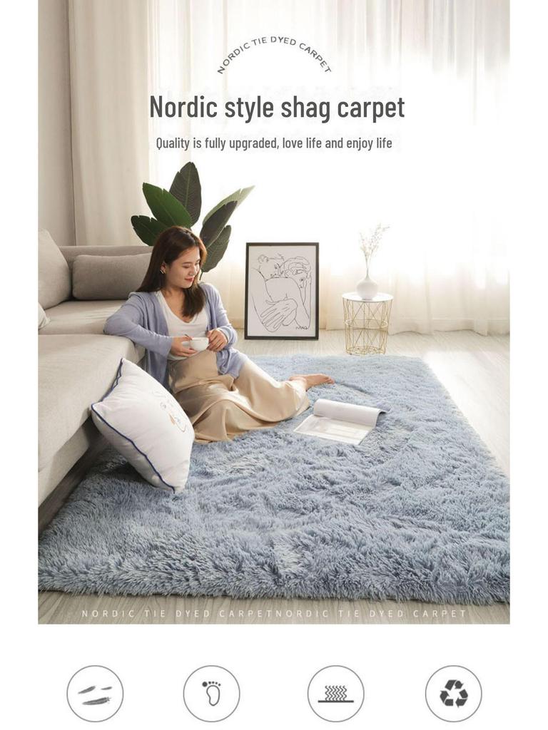 Модный плюшевый ковер для спальни и прикроватный коврик для девочек