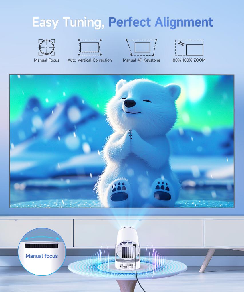 Magcubic HY300 Pro Plus 8K Dual Wifi6 Projector 290ANSI Android14 Allwinner H726 BT5.4 1280*720P Home Cinema HY300PRO+ Projector