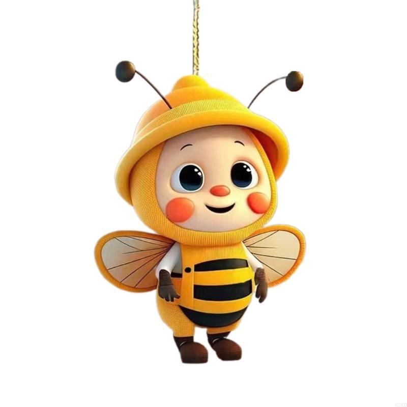 62KD Украшение Пчелы, Подвески для Зеркала Автомобиля, Акриловый Держатель для Зеркала Заднего Вида Автомобиля