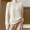 Women's Cashmere Sweater Qinghe Cashmere 30% Cashmere 70% Wool Autumn and Winter Cashmere Pullover Soft and Warm