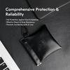 2 Pack Portable Carrying Storage Case, Earphone Storage Case Bag for IEM,in Ears,Earbuds,Travel Bag Leather Jewelry Pouch,Kbear BP01 Plus Suitable