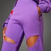Adidas X Rui Zhou Collaboration FW23 Однотонные спортивные длинные брюки с ажурным дизайном, женские плавки, ярко-фиолетовые IU0167