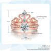 INN Vintage Luxury Ring For Women Elegant Exquisite Cubic Zirconia Queen Crown Engagement Wedding Ring Set Jewelry Gift R350-2