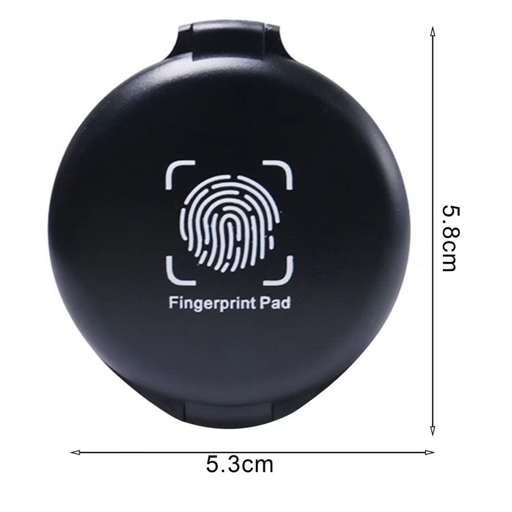 1Pcs 5.8cm Stamp Pad Waterproof Thumbprint Ink Pad Fingerprint Ink Pad  Identification Security