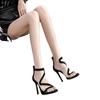 Fashion 2025 Summer New Fashion Cover Heel Women's Sandals Sexy Super High Thin Heels with Back Zip Rome Open Toe Party Evening Footwear