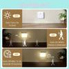 Geometric Portable Night Lamp With Motion Sensing And Warm White Light For Home
