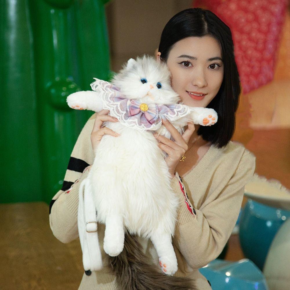 Плюшевый рюкзак-кошка с длинной шерстью, кошка породы рэгдолл, милые животные, плюшевая сумка, милые женские рюкзаки, детская сумка