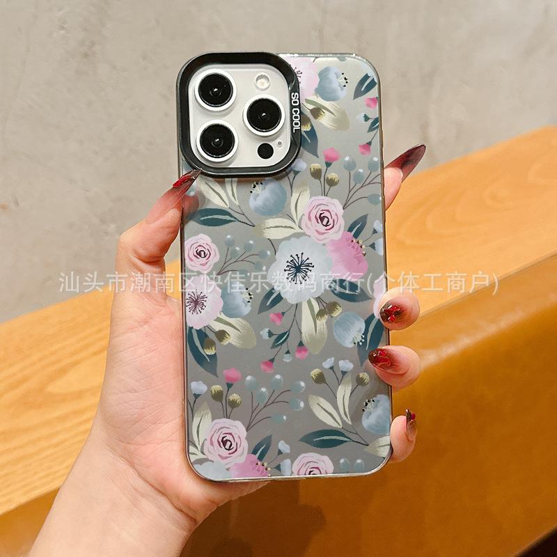 Масляная живопись ретро цветок для чехла iPhone17ProMax/16/15/14/13/12/11 iPhone xs