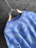 Европейский легкий люкс Жаккардовый трикотаж с буквой FF: Модный полосатый лонгслив для осени/зимы