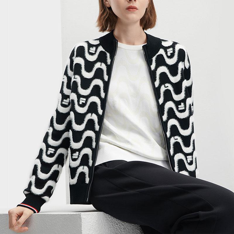 New FILA Knitwear Women's Jet Black F11W341404F-BK