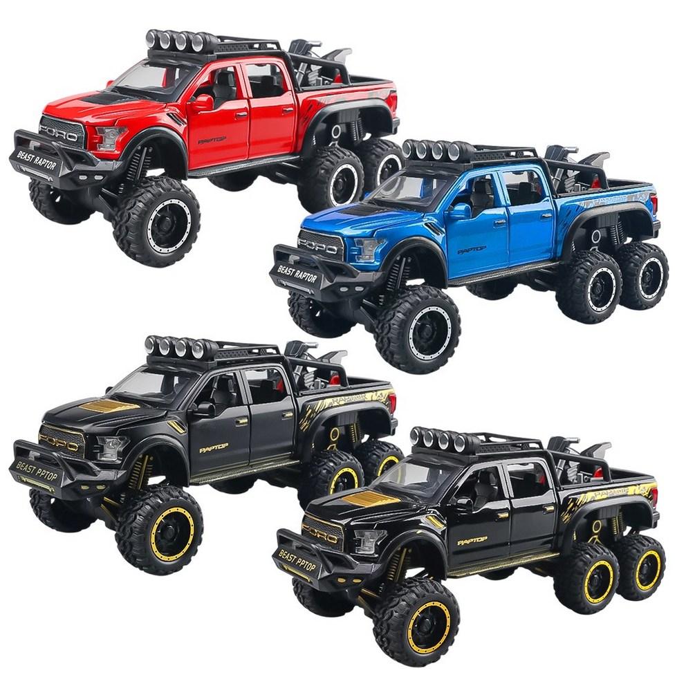 Моя Машина Премиум 1:Модель автомобиля Ford Raptor F-150 из литого сплава, масштаб 1:24, фигурка - Красный