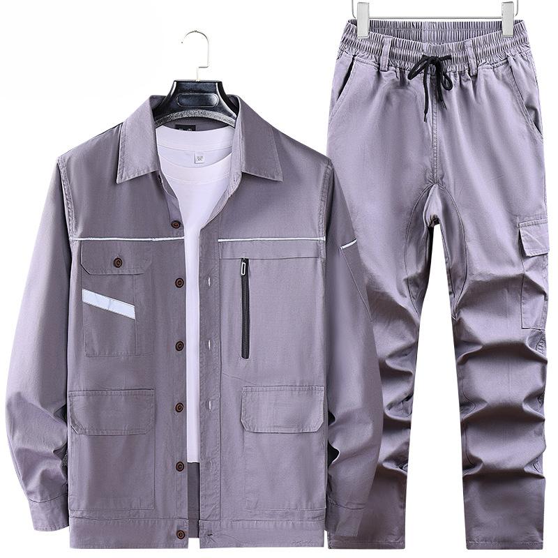 Рабочий костюм мужской летний хлопковый тонкий антиожоговый уличный комплект из 2 предметов