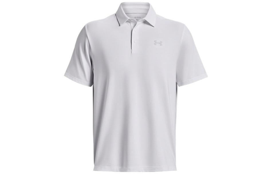 Under Armour Polo Shirts Men's White Polo Collar Moderate Straight Fit 1378673-100