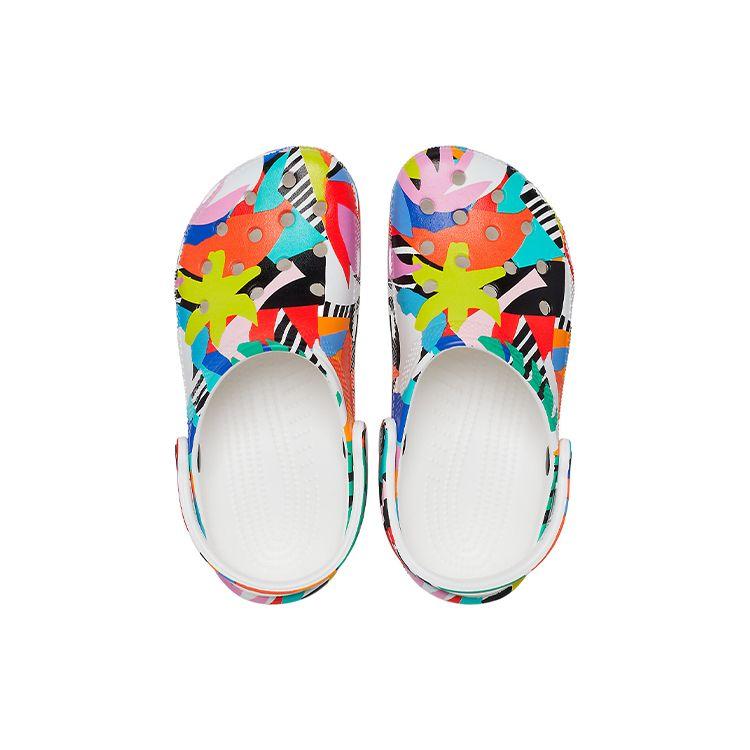 Crocs EVA Classic Resort Style Clogs Unisex Footwear Colorful White 207849-94S