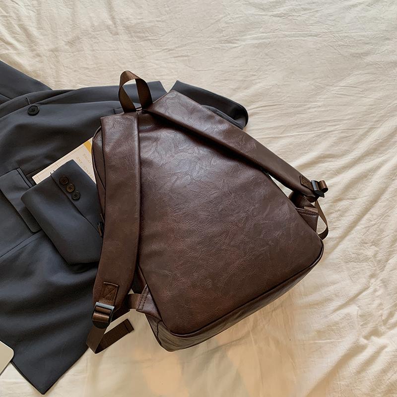 Винтажный Рюкзак из ПУ для Мужчин Женщин Повседневный Daypack Дорожный Школьный Сумка с Множеством Карманов