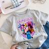2026 hotselling boy witch hunter group cartoon print new shortsleeved summer casual comfortable childrens clothing
