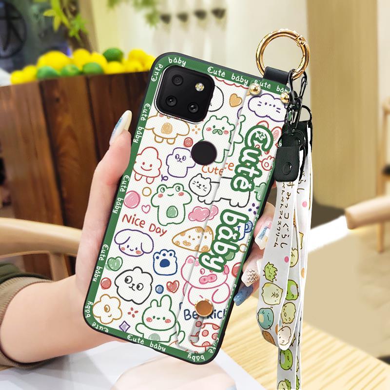 Protective Fashion Design Phone Case For TCL T-Mobile Revvl 5G Durable Waterproof Lanyard Soft case Anti-knock Wristband