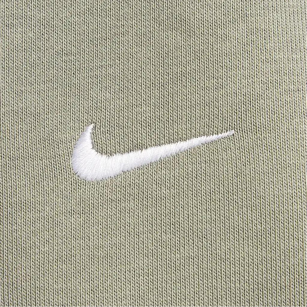 Nike Мужские армейские топы Solo Swoosh с круглым вырезом и флисом, зеленые DX1361-320