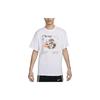 Logo Print Ribbed Crew Neck Short Sleeve T-Shirt Men Tops White FV8418-100