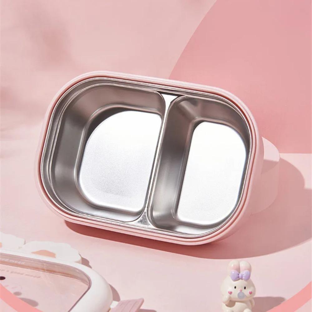 Portable Divides Lunch Box Cartoon Meal Box Food Containe Stainless Steel Lunch Box  HOME