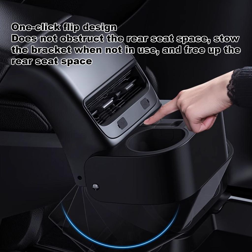 Для Tesla Model 3/Y Заднее сиденье Воздуховод Подстаканник Крышка заднего воздуховода Модель 3 Модель Y Кронштейн для органайзера для напитков Заднее воздуховод