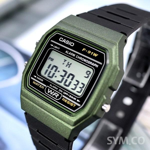 Casio Стандартные мужские цифровые наручные часы серии F-91W + жидкокристаллическая пленка
