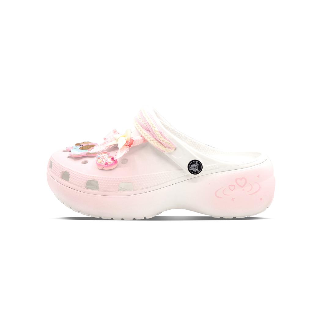 Crocs Classic Clog Heartbeat Puppy EVA Cute Korean Style Hole Shoes Unisex Pink