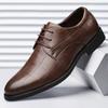 New Spring and Autumn Men's Shoes Business Dress Leather Shoes British Men's Lace-up Leather Shoes Men's Shoes