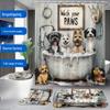 Забавная шторка для душа с рисунком животных - Милый мультяшный дизайн для ванной
