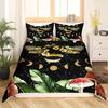 Mushroom Pattern Duvet Set 3D Digital Printing Set Wild Plant Bedding Set