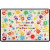 Colored Handprint Interactive Floor Mat Living Room Sofa Rug Nursery Kid's Play Mat Bedroom Rug Parent-child Activity Rug
