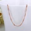 1 Pc Silver-gilt Wave Shape Necklace Lady Rose Gold-Plate Chain Link Accessory