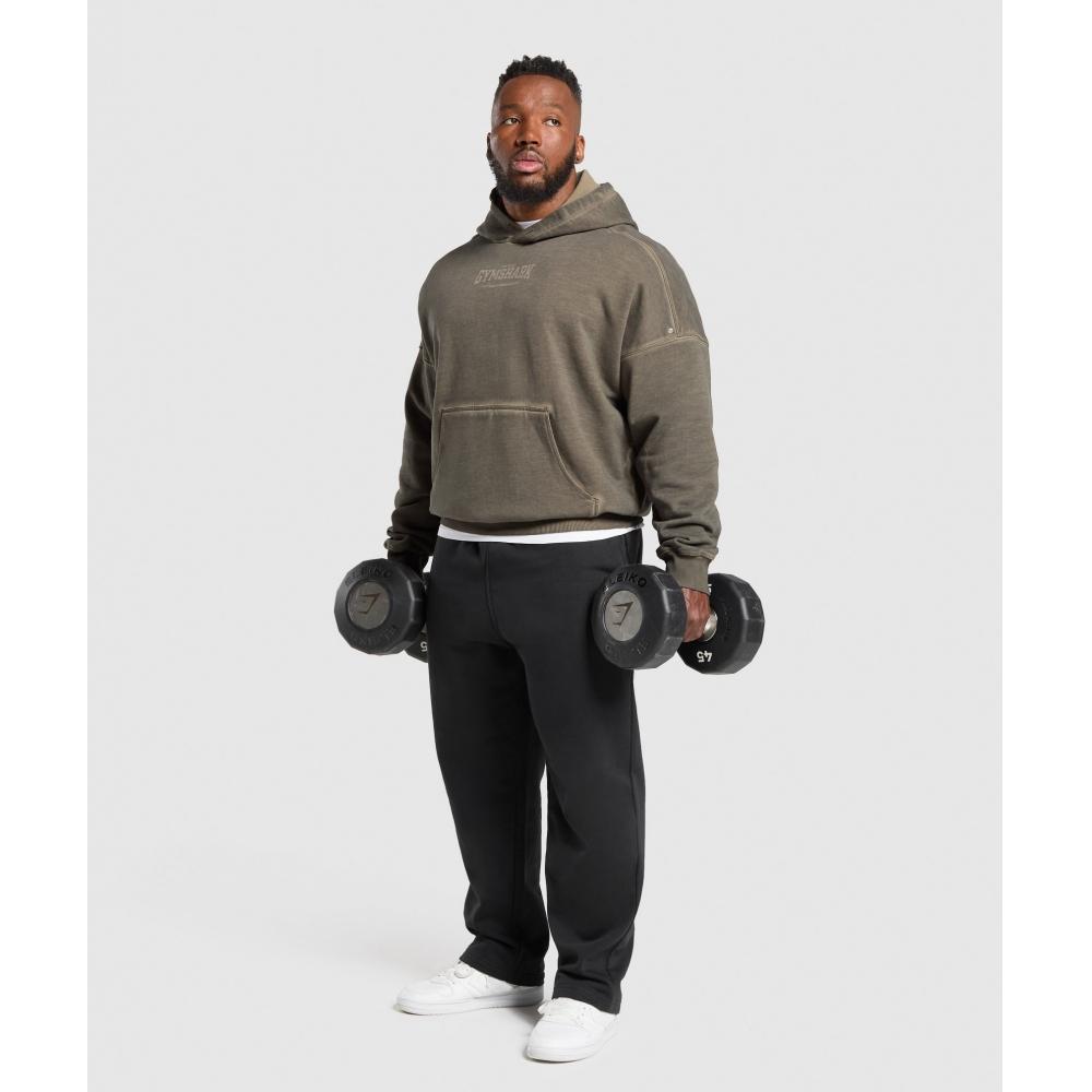 Gymshark Heavyweight Hoodie Strength Green Wash A6a7j Ec1p