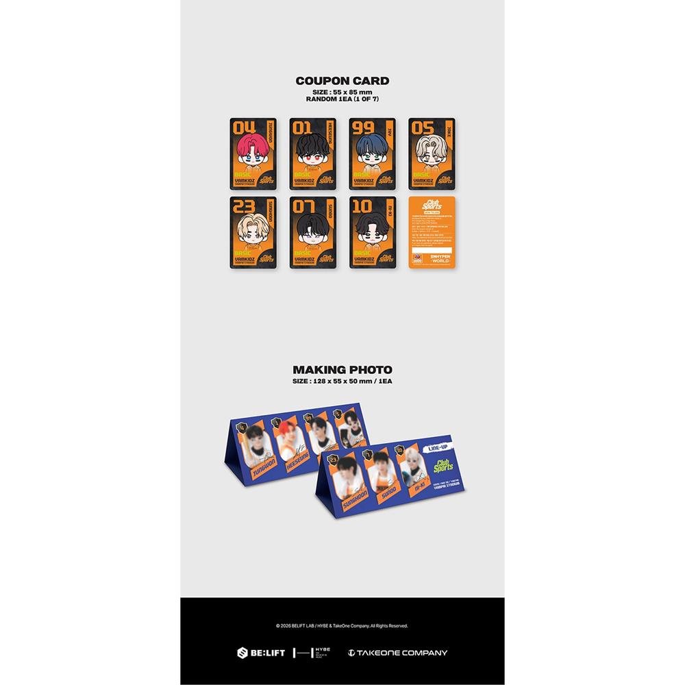ENHYPEN [Коллекция клубных карт-купонов ENHYPEN WORLD] CLUB SPORTS БАЗОВАЯ версия