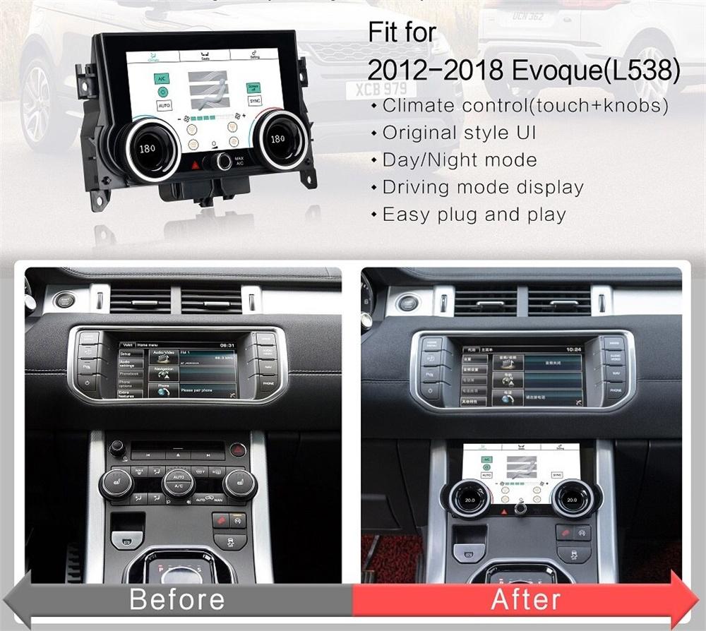 8-дюймовый ЖК-дисплей для панели приборов переменного тока для Land Rover Range Rover Evoque L551 L538 2012-2018, ЖК-панель климат-контроля, управление кондиционером, экран стереосистемы