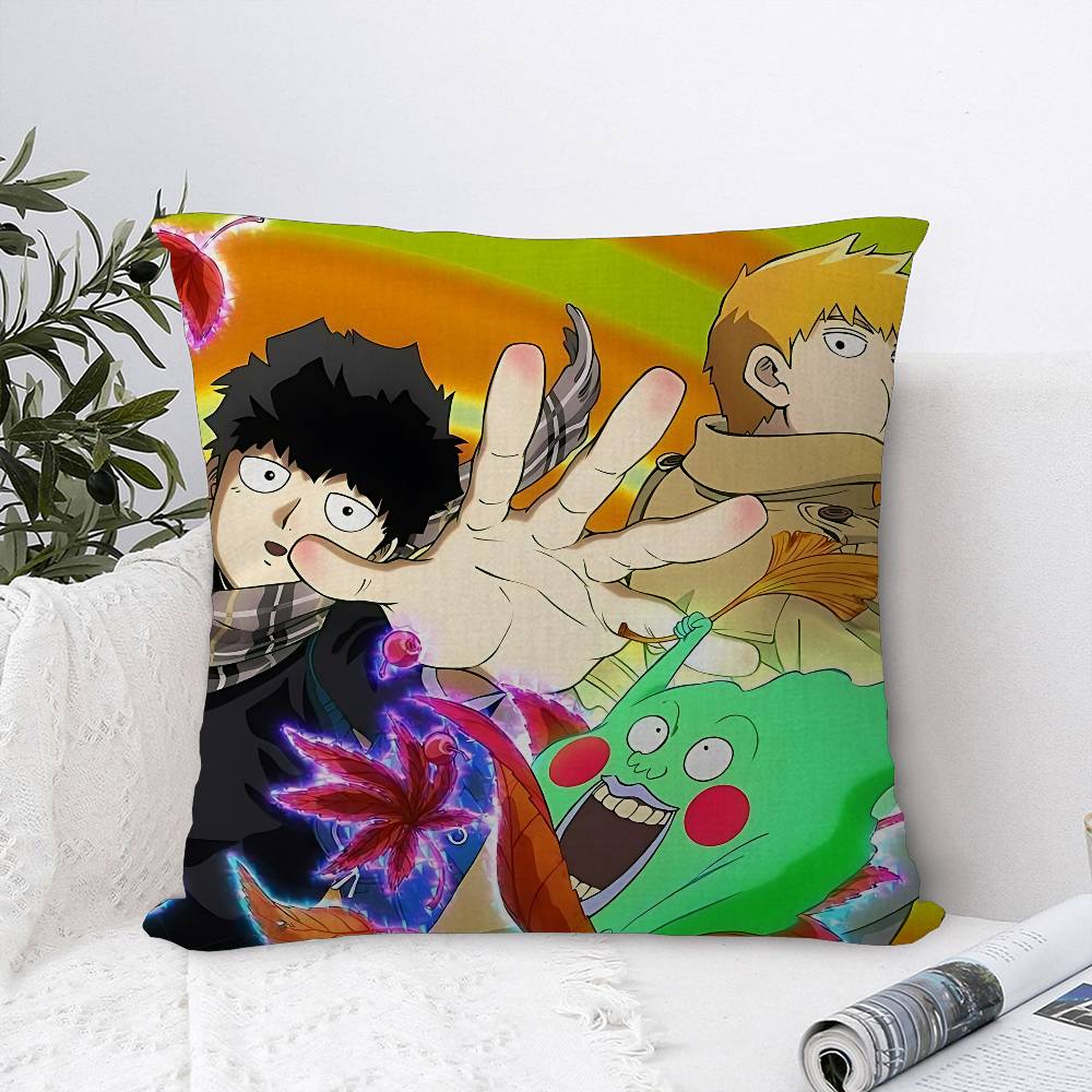 Japan Anime Mob Psycho Maple Design Cushion Cover Happy Autumn Harvest decor Holiday Decorati Pillow Cover