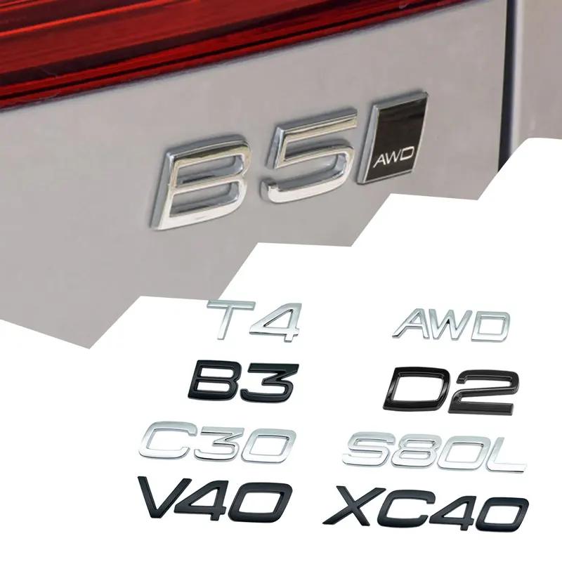 Эмблема T4 T5 T6 T8 AWD Наклейка на бампер багажника автомобиля Для Volvo D2 D3 D4 D5 D6 D7 D8 V40 V60 XC40 XC60 XC90 C30 S60L S80L Аксессуары