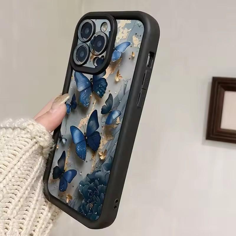 Светящийся в темноте чехол-бабочка для телефона Samsung Galaxy S25 S24 Ultra S23 FE S22 Plus S21 S20 A15 A54 A55 A35
