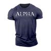 3D Печать Alpha Gym Фитнес Футболка Высококачественный Полиэстер Повседневная Мода Мужская С Коротким Рукавом Топ Мускулистый Мужчина Крутой Парень Футболка