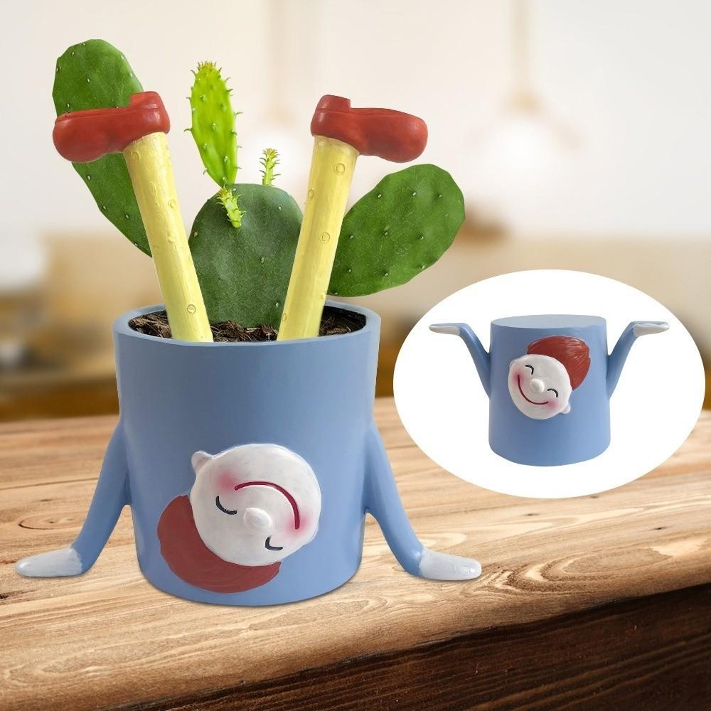 Мультяшный контейнер для суккулентов из смолы, перевернутый горшок для комнатных растений, перевернутый цветочный горшок, декор для офиса