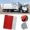 Клей для грузовика, мотоцикла, прямоугольный пластиковый отражатель, светоотражающая предупреждающая табличка, наклейки, знак безопасности, красные/белые наклейки