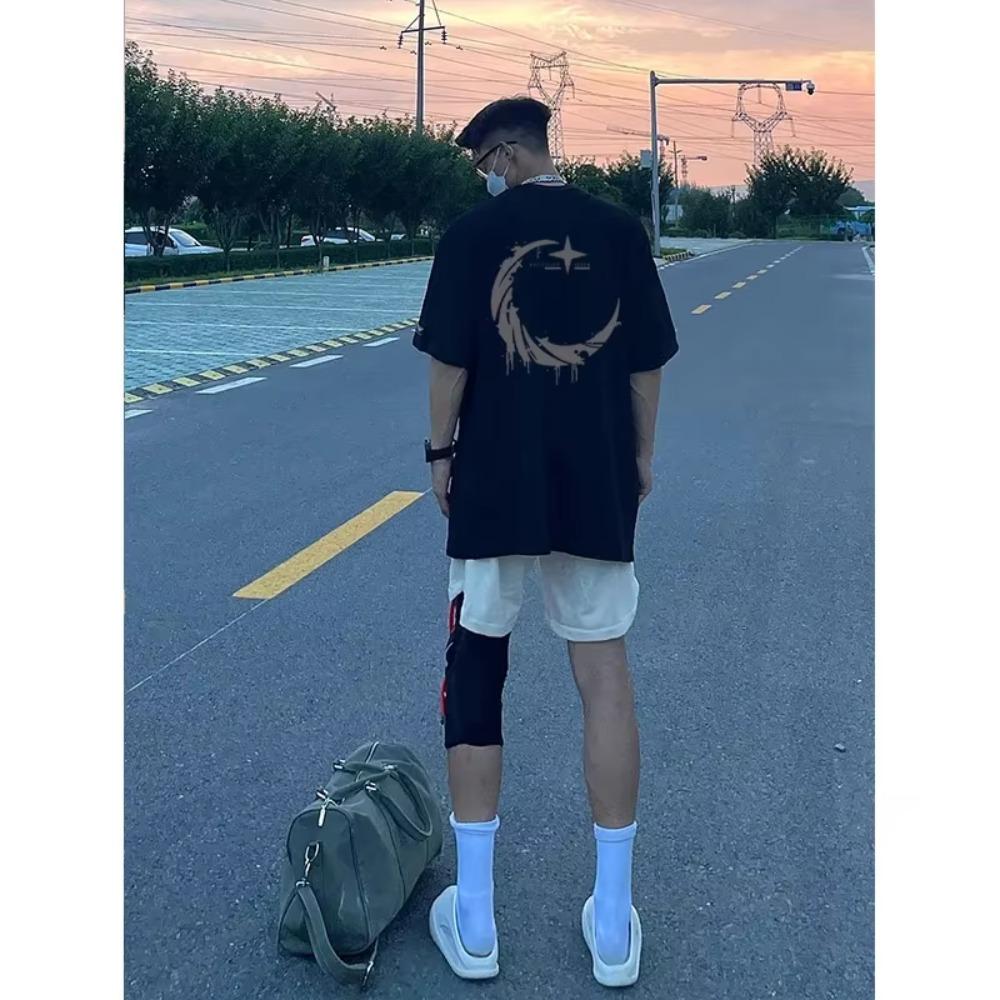 Летняя мода, тяжелая ретро мужская футболка с английскими буквами из 100% хлопка с принтом и круглым вырезом, высококачественная повседневная уличная футболка для фитнеса