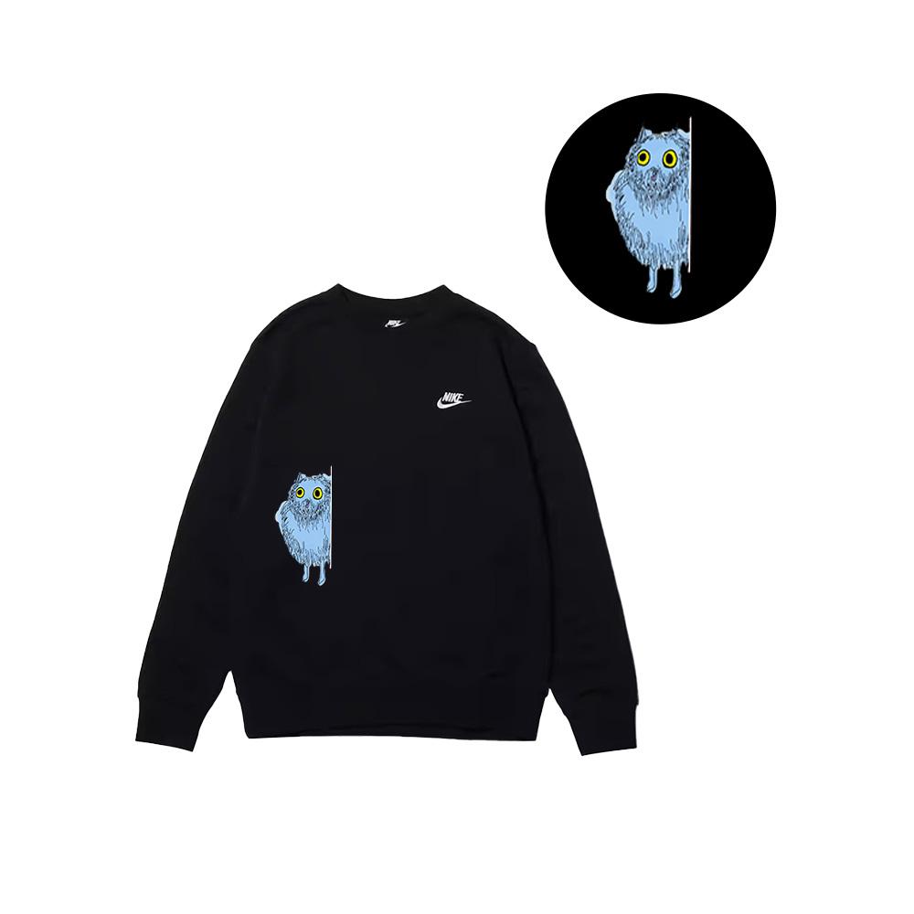 Nike Настраиваемая Уличная Дышащая Городская Повседневная Универсальная Толстовка Унисекс с Круглым Вырезом и Принтом Логотипа с Буквами BV2667-010(TEAM1061-3.3.17)