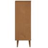 Shoe Cabinet MOLDE Brown 59.5 x 35 x 103 cm Solid Pine Wood