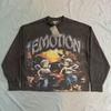 2026 Unisex Retro Angel Letter Print Long Sleeve T-Shirt Cotton