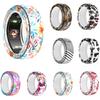 Printed silicone protective cover Compatible with Oura Ring Protector,8pcs colors Elastic Case for Oura Ring Gen4/3 smart ring Starry (Printed case,